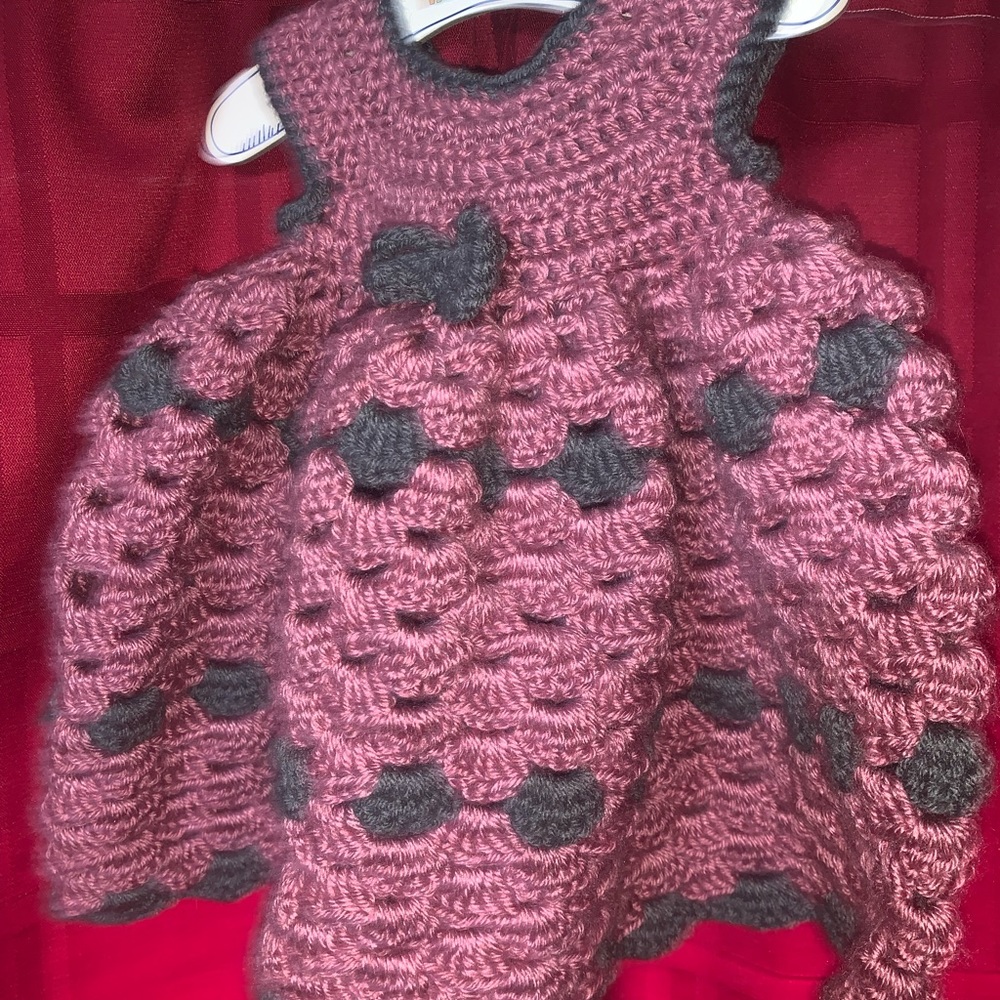 Crochet Baby Dress! 0-6 Months